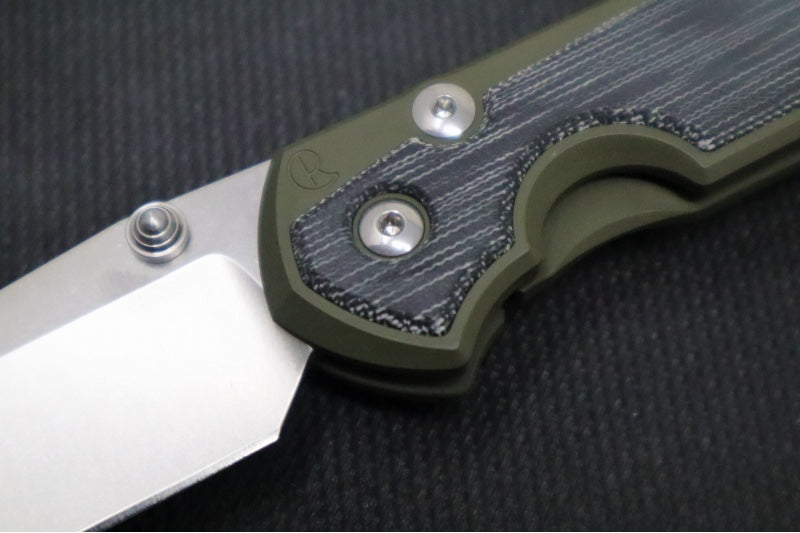 Chris Reeve Knives Large Sebenza 31 NWK Exclusive - Drop Point Blade / CPM-Magnacut Steel / OD Green Cerakote Handle with Black Micarta / Camo Lanyard L31-1707