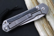 Chris Reeve Knives Small Sebenza 31 Glass Blasted - Tanto / Black Canvas Micarta Inlay / CPM-Magnacut Steel S31-1232 - Northwest Knives