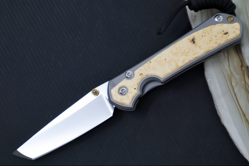 Chris Reeve Knives Small Sebenza 31 - Tanto / Box Elder Inlay / CPM-Magnacut Steel S31-1132 (A2)