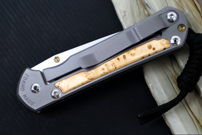 Chris Reeve Knives Small Sebenza 31 - Tanto / Box Elder Inlay / CPM-Magnacut Steel S31-1132 (A2)