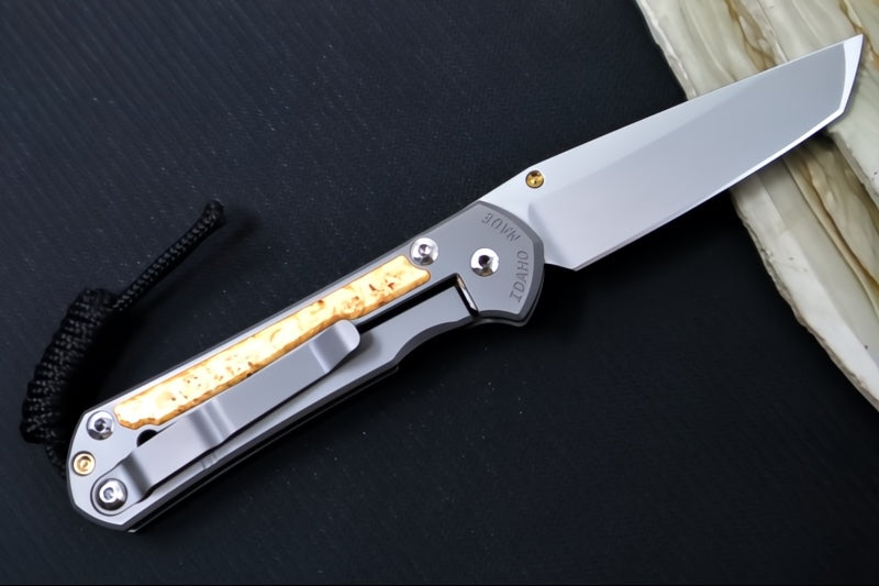 Chris Reeve Knives Small Sebenza 31 - Tanto / Box Elder Inlay / CPM-Magnacut Steel S31-1132 (A3)