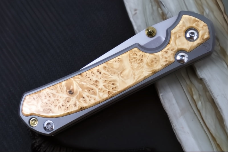 Chris Reeve Knives Small Sebenza 31 - Tanto / Box Elder Inlay / CPM-Magnacut Steel S31-1132 (A3)