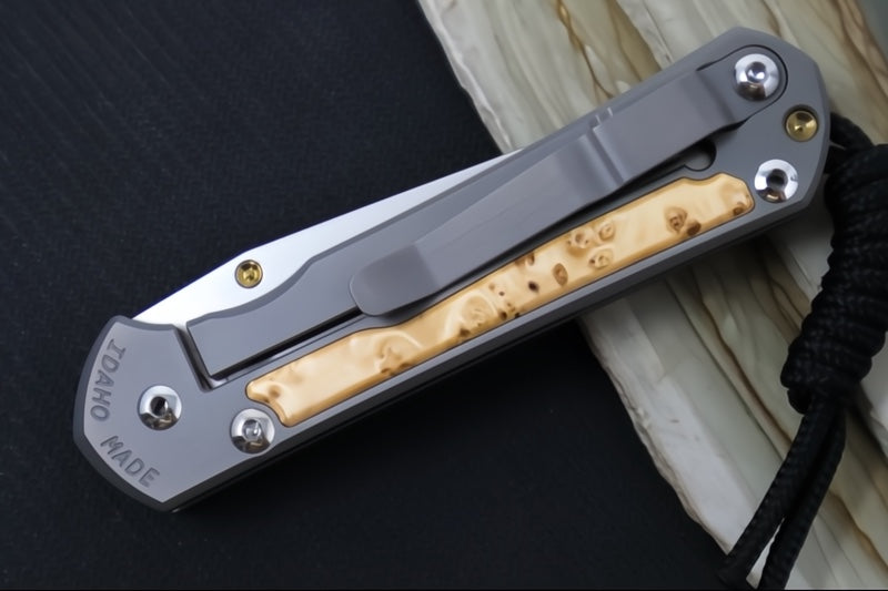 Chris Reeve Knives Small Sebenza 31 - Tanto / Box Elder Inlay / CPM-Magnacut Steel S31-1132 (A4)