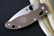 Spyderco Manix 2 SPRINT RUN - Brown FRN Handle / Stonewashed Finish / CPM-15V Steel - C101PBN15V2 - Northwest Knives