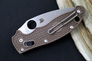 Spyderco Manix 2 SPRINT RUN - Brown FRN Handle / Stonewashed Finish / CPM-15V Steel - C101PBN15V2 - Northwest Knives