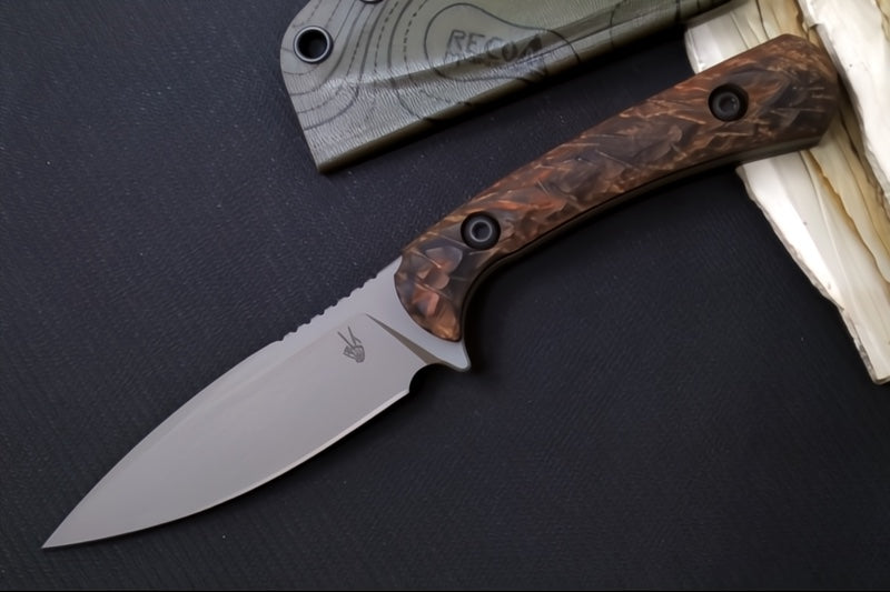 Toor Knives '65 Ravyth - OD Green KG Gunkote Finished Blade / CPM-M4 Steel / Stabilized Ironwood Handle / Kydex Sheath 850061338723