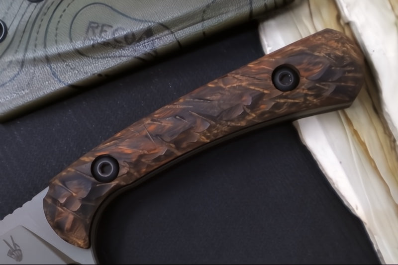 Toor Knives '65 Ravyth - OD Green KG Gunkote Finished Blade / CPM-M4 Steel / Stabilized Ironwood Handle / Kydex Sheath 850061338723