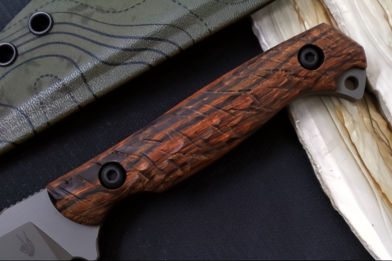 Toor Knives 65' Krypteia S - OD Green KG Gunkote Finished Blade / CPM-M4 Steel / Stabilized Ironwood Handle / Kydex Sheath