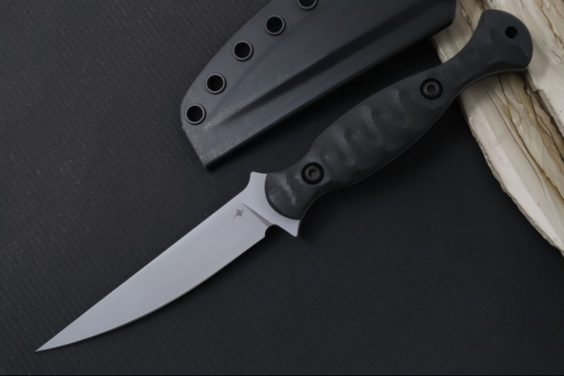 Toor Knives Regal Phantom Grey - Phantom Grey KG Gunkote Finished Blade / CPM-M4 Steel / Black G-10 Handle / Kydex Sheath 850061338846