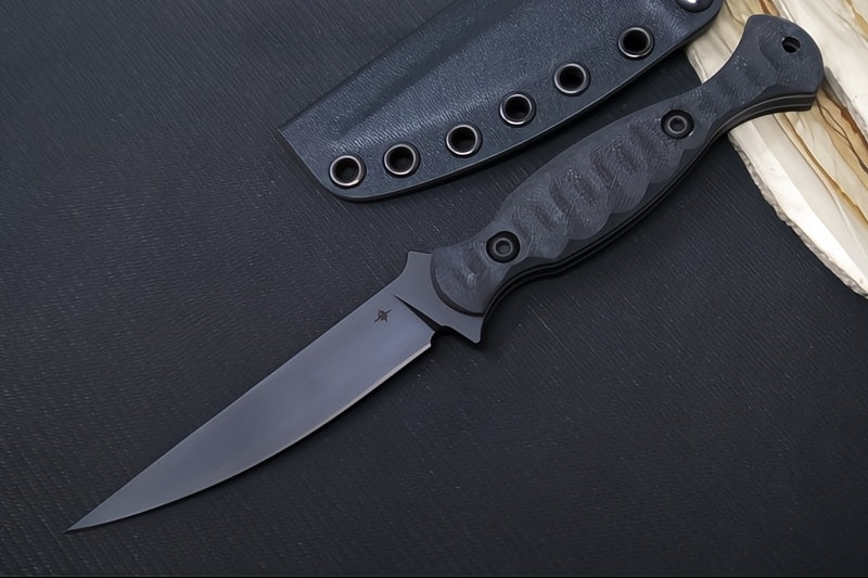 Toor Knives Regal Socom Black - Socom Black KG Gunkote Finished Blade / CPM-M4 Steel / Black G-10 Handle / Kydex Sheath 850061338853