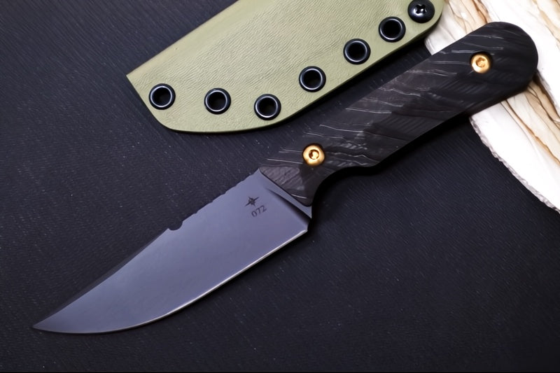 Toor Knives Administrator Ebony - Socom Black KG Gunkote Finished Blade / CPM-154 Steel / Ebony Wood Handle / OD Green Kydex Sheath 850061338938