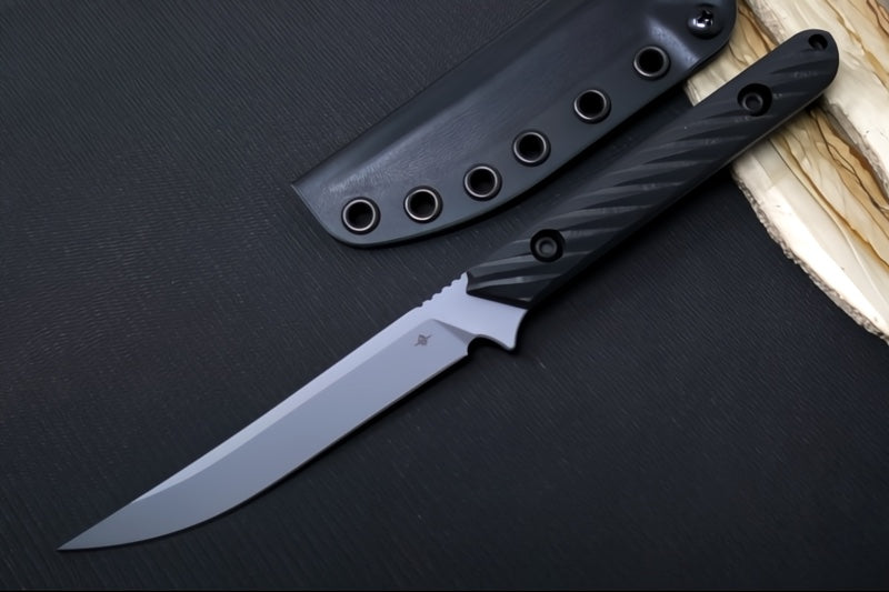 Toor Knives Vespen Phantom Grey - Phantom Grey KG Gunkote Finished Blade / CPM-M4 Steel / Black G-10 Handle / Kydex Sheath 850061338907