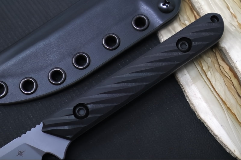 Toor Knives Vespen Phantom Grey - Phantom Grey KG Gunkote Finished Blade / CPM-M4 Steel / Black G-10 Handle / Kydex Sheath 850061338907