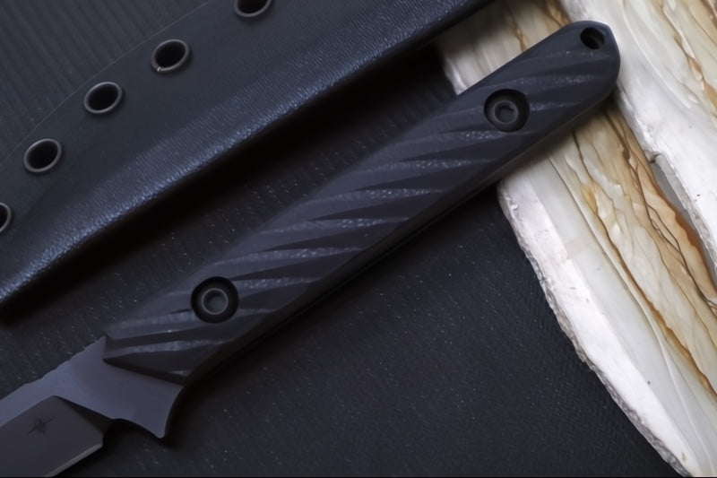 Toor Knives Vespen Socom Black - Socom Black KG Gunkote Finished Blade / CPM-M4 Steel / Black G-10 Handle / Kydex Sheath 850061338914