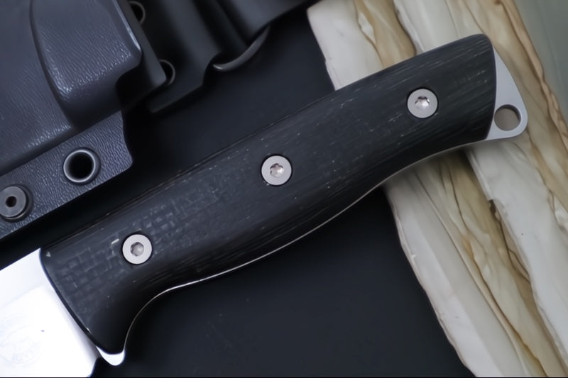 White River Ursus 45 Bushcrafter - Black Burlap Micarta Handle / CPM-Magnacut Blade WRUR45-BBL-MAG - Northwest Knives