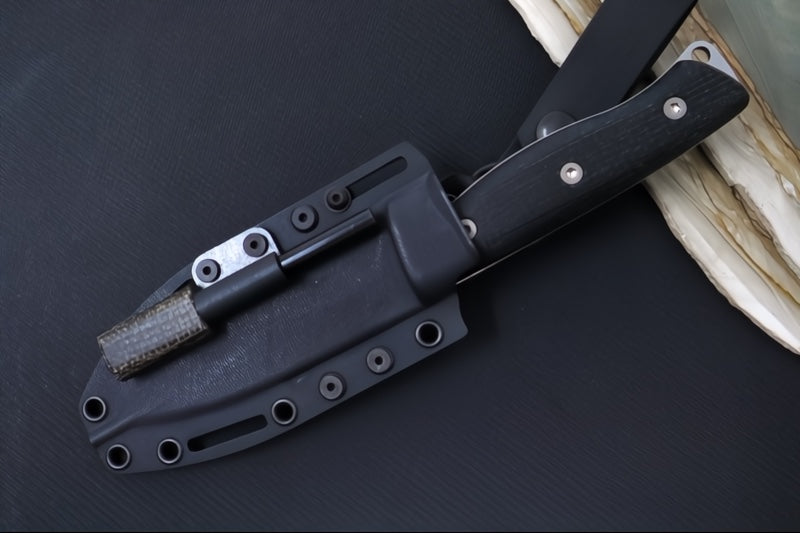 White River Ursus 45 Bushcrafter - Black Burlap Micarta Handle / CPM-Magnacut Blade WRUR45-BBL-MAG - Northwest Knives
