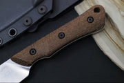 White River Brave Fixed Blade - Natural Burlap MIcarta Handle / CPM-Magnacut Blade WRSS-BRV-BNA - Northwest Knives