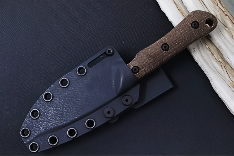 White River Brave Fixed Blade - Natural Burlap MIcarta Handle / CPM-Magnacut Blade WRSS-BRV-BNA