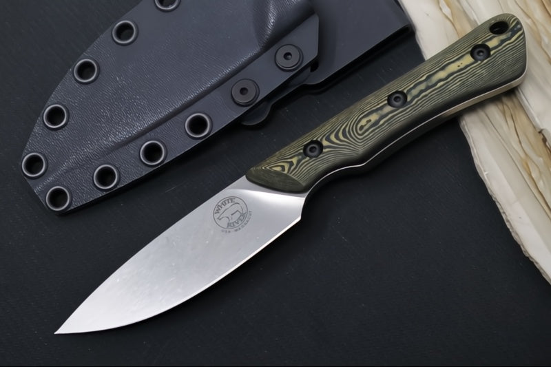 White River Brave Fixed Blade - Maple and Black Richlite Handle / CPM-Magnacut Blade WRSS-BRV-RMB - Northwest Knives