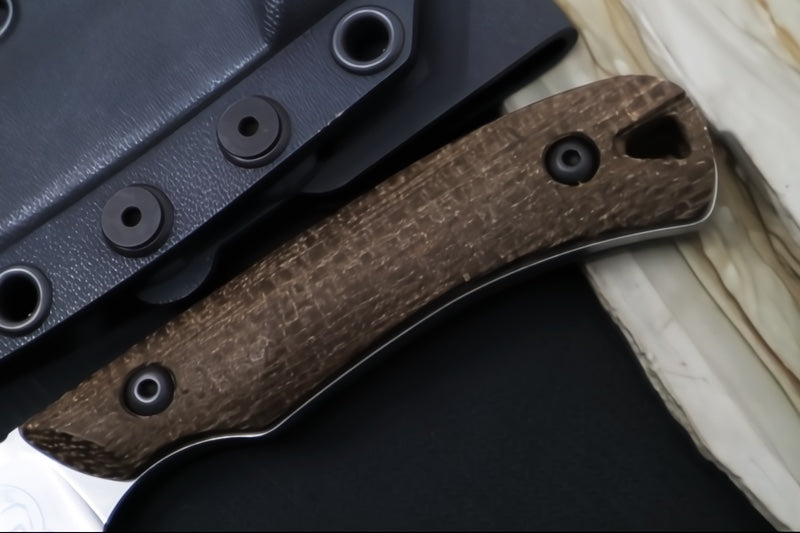White River Axiom Fixed Blade - Natural Burlap Micarta Handle / CPM-Magnacut Blade WRSS-AXM-BNA