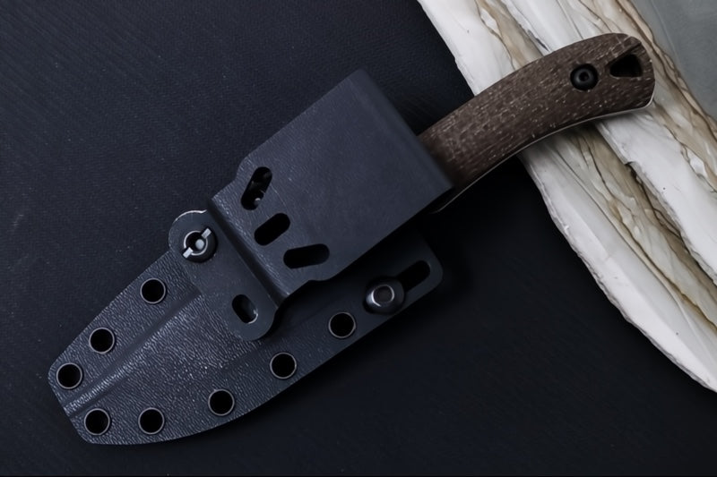 White River Axiom Fixed Blade - Natural Burlap Micarta Handle / CPM-Magnacut Blade WRSS-AXM-BNA