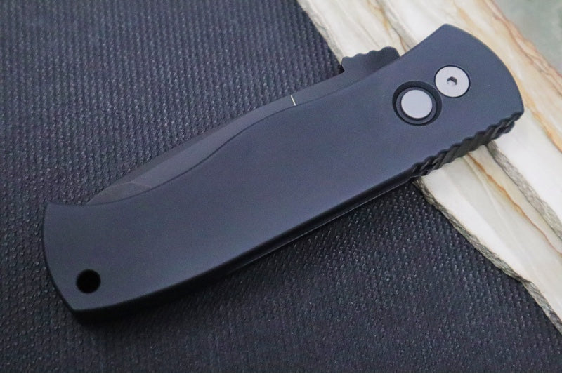 Pro Tech Emerson Auto - Black Anodized Aluminum Handle / Black DLC Finished Tanto Blade / CPM-154CM Steel E7T03 - Northwest Knives