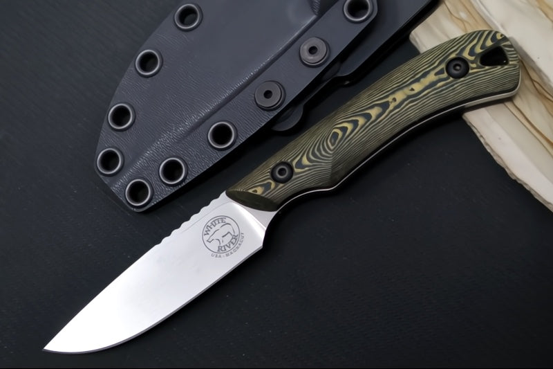 White River Axiom Fixed Blade - Maple & Black Richlite Handle / CPM-Magnacut Blade WRSS-AXM-RMB