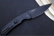 Pro Tech "Whiskers" Auto Hidden Release - Black Anodized Aluminum Handle / Black Finish / Drop Point Blade / 154CM M2603 - Northwest Knives