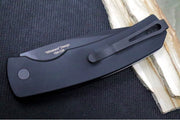 Pro Tech "Whiskers" Auto Hidden Release - Black Anodized Aluminum Handle / Black Finish / Drop Point Blade / 154CM M2603 - Northwest Knives