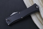 Microtech Mini Hera II OTF - Single Edge Blade / Apocalyptic Finish / Black Anodized Aluminum Handle 1703M-10AP - Northwest Knives