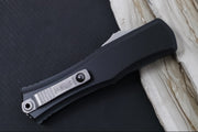 Microtech Mini Hera II OTF - Single Edge Blade / Apocalyptic Finish / Black Anodized Aluminum Handle 1703M-10AP - Northwest Knives