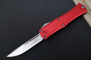 Microtech Mini Hera II OTF - Single Edge Blade / Stonewash Finish / Red Anodized Aluminum Handle 1703M-10RD - Northwest Knives