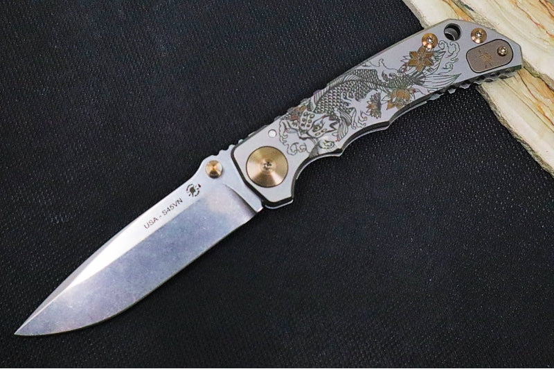 Spartan Blades HARSEY Titanium Folder 2022 Special Edition - Drop Point Blade / CPM-S45VN / Koi Pond Anodized Handle SF5KOIFISH