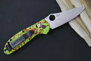 Benchmade 555-S30V Mini Griptilian "Zombie" Custom - Satin Blade / CPM-S30V Steel / Sheepsfoot Blade / "Zombie Blood Splatter" Cerakoted Grivory Handle - Northwest Knives