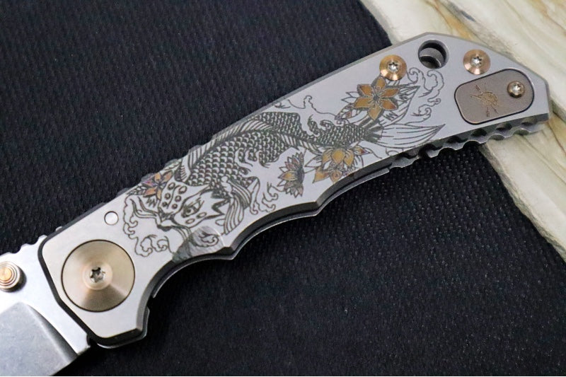 Spartan Blades HARSEY Titanium Folder 2022 Special Edition - Drop Point Blade / CPM-S45VN / Koi Pond Anodized Handle SF5KOIFISH