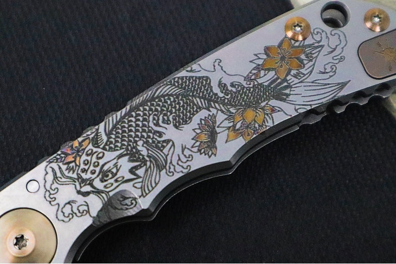 Spartan Blades HARSEY Titanium Folder 2022 Special Edition - Drop Point Blade / CPM-S45VN / Koi Pond Anodized Handle SF5KOIFISH