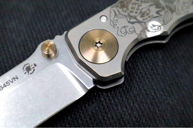 Spartan Blades HARSEY Titanium Folder 2022 Special Edition - Drop Point Blade / CPM-S45VN / Koi Pond Anodized Handle SF5KOIFISH