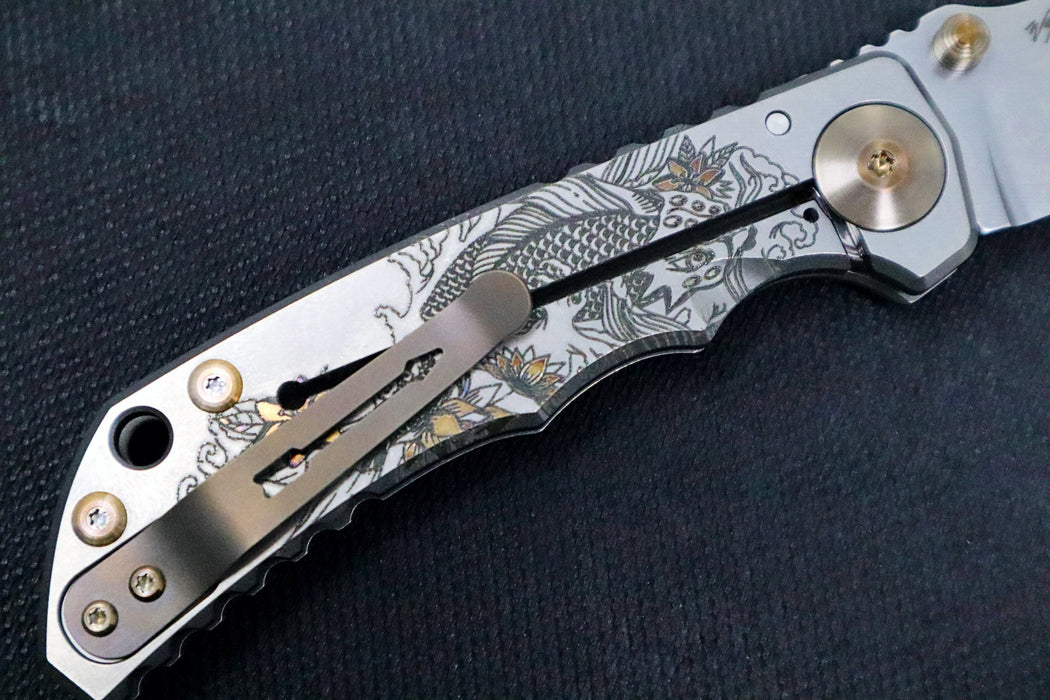 Spartan Blades HARSEY Titanium Folder 2022 Special Edition - Drop Point Blade / CPM-S45VN / Koi Pond Anodized Handle SF5KOIFISH