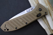 Benchmade 570-1 Presidio II Custom - Satin Finish / Drop Point Blade / CPM-S30V Steel / Flat Dark Earth Cerakoted Carbon Fiber Elite Handle - Northwest Knives