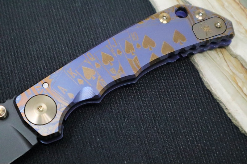 Spartan Blades HARSEY Titanium Folder 2022 Special Edition - Drop Point Blade / CPM-S45VN / Royal Flush Anodized Handle SF5FLUSH - Northwest Knives