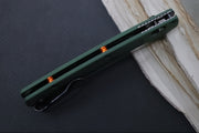 Benchmade 15535 Taggedout Custom - CPM-154 Steel / Clip Point Blade / "Highland Green" Cerakoted Grivory Handle - Northwest Knives