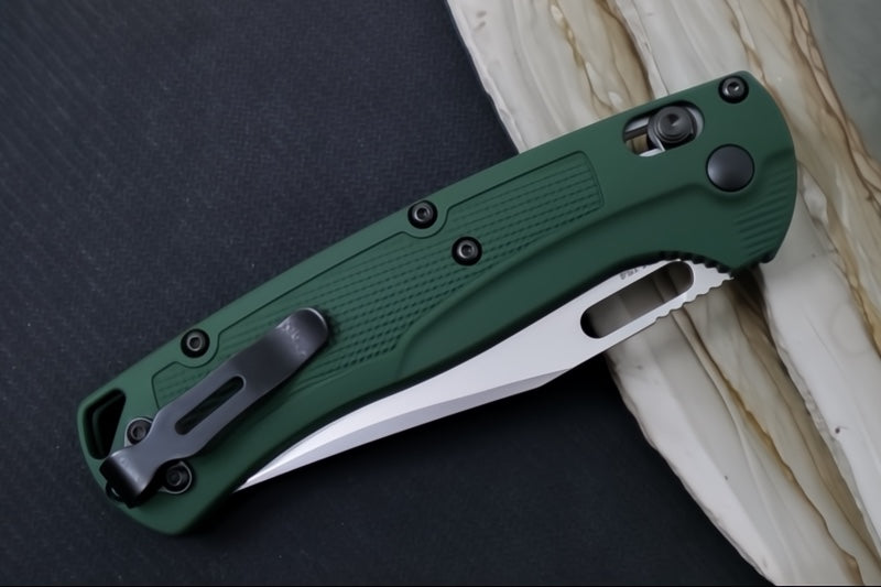 Benchmade 15535 Taggedout Custom - CPM-154 Steel / Clip Point Blade / "Highland Green" Cerakoted Grivory Handle