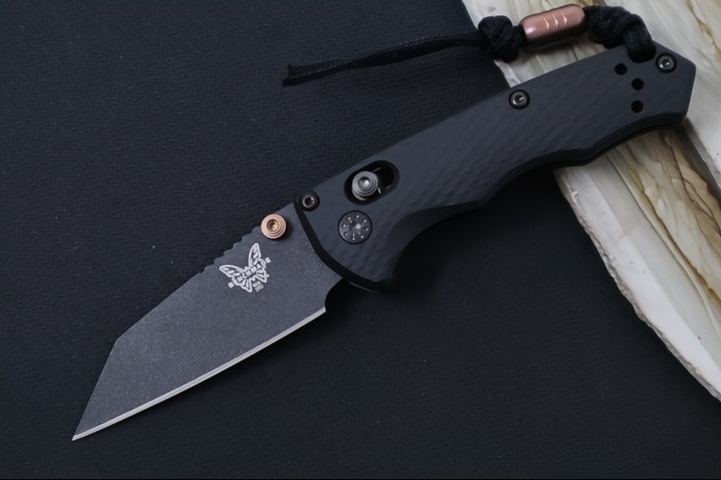 Benchmade 290BK-1 Full Immunity Custom - Cobalt Black Cerakote Finished Blade / CPM-M4 Steel / Wharncliffe Blade / Black Cerakoted Aluminum Handle