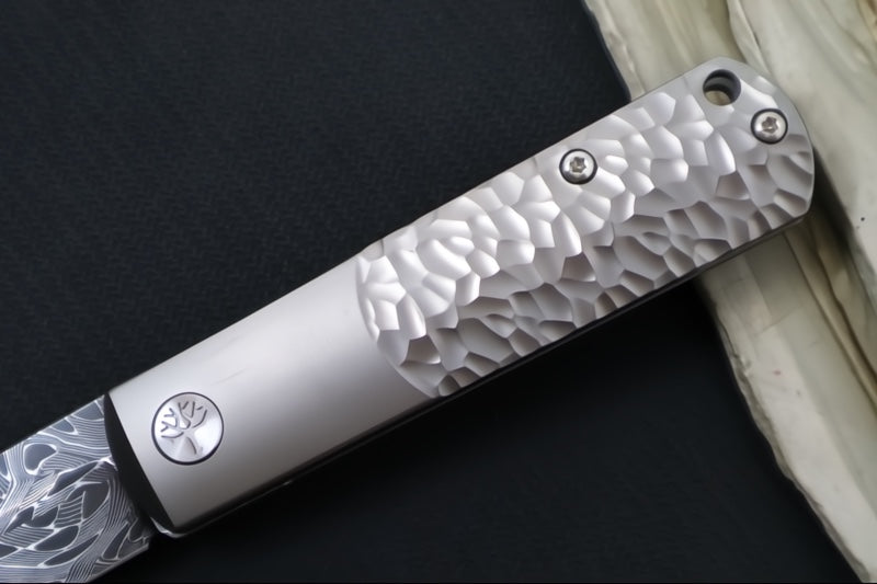 Boker BRLW Meterite Damascus - Non-stainless Meteorite Damascus Blade / Full Titanium Handle 110673DAM - Northwest Knives