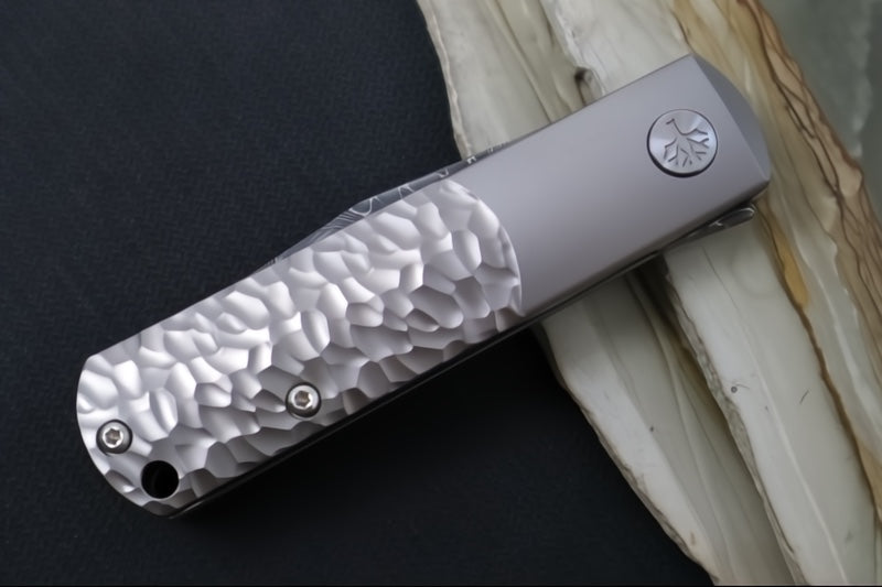 Boker BRLW Meterite Damascus - Non-stainless Meteorite Damascus Blade / Full Titanium Handle 110673DAM