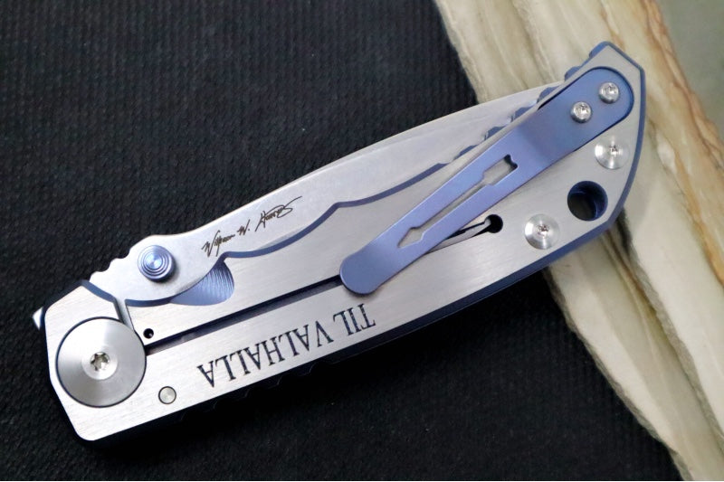 Spartan Blades HARSEY Titanium Folder 2022 Special Edition - Drop Point Blade / CPM-S45VN / Viking Longboat Anodized Handle SF5VIKING