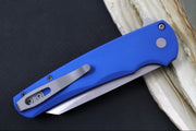 Pro Tech Malibu - Reverse Tanto Blade / Stonewash Finish / CPM-Magnacut Steel / Blue Aluminum Handle 5401-BLUE - Northwest Knives