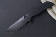 Pro Tech Mordax - Drop Point / Black DLC Finished CPM-Magnacut blade / "Gridlock" Black Anodized Aluminum Handle MX106-Gridlock - Northwest Knives