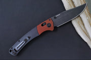 Benchmade 15085BK-04 Mini Crooked River - Burnt Copper Aluminum & Black Micarta Handle / Clip Point Blade / DLC Battlewash Finish / CPM-Magnacut Steel - Northwest Knives