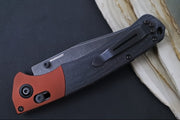 Benchmade 15080BK-04 Crooked River - Burnt Copper Aluminum & Black Micarta Handle / Clip Point Blade / DLC Battlewash Finish / CPM-Magancut Steel - Northwest Knives